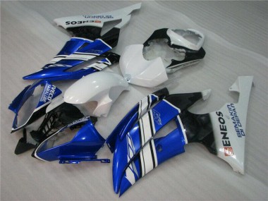 Cheap 2008-2016 Yamaha YZF R6 Motorcycle Fairings - White Blue Black ENEOS Semakin Didepan