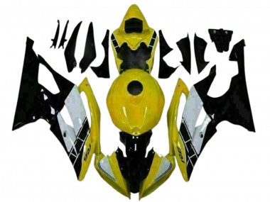 Cheap 2008-2016 Yamaha YZF R6 Motorcycle Fairings - Yellow White Glossy Black