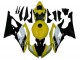 2008-2016 Yamaha YZF R6 Motorcycle Fairings - Yellow White Glossy Black
