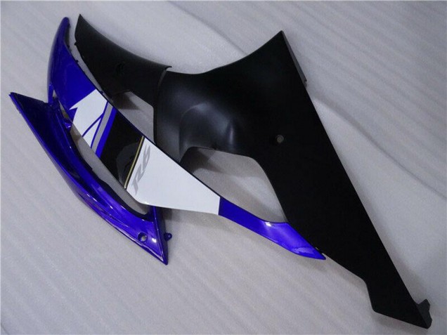 2008-2016 Yamaha YZF R6 Motorcycle Fairings - White Blue Matte Black