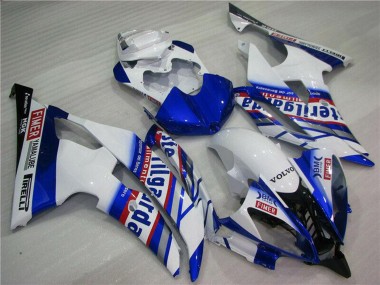 Cheap 2008-2016 Yamaha YZF R6 Motorcycle Fairings - White Blue Red Sterilgarda Volvo Fimer Yamalube