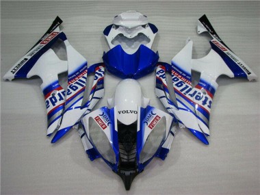 Cheap 2008-2016 Yamaha YZF R6 Motorcycle Fairings - White Blue Red Sterilgarda Volvo Fimer Yamalube