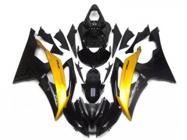 Cheap 2008-2016 Yamaha YZF R6 Motorcycle Fairing - Gold Glossy Black