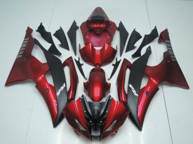 Cheap 2008-2016 Yamaha YZF R6 Motorcycle Fairing - Red Matte Black