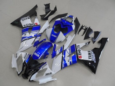 Cheap 2008-2016 Yamaha YZF R6 Motorcycle Fairings - White Blue Glossy Black ENEOS Yamalube