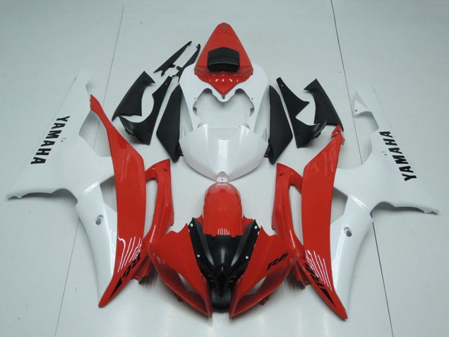 2008-2016 Yamaha YZF R6 Motorcycle Fairings - White Red