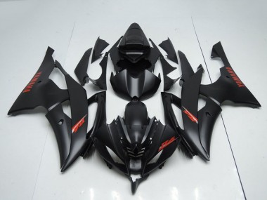 Cheap 2008-2016 Yamaha YZF R6 Motorcycle Fairings - Matte Black Red Decals