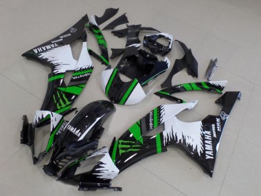 Cheap 2008-2016 Yamaha YZF R6 Motorcycle Fairings - White Glossy Black Green Monster Motul