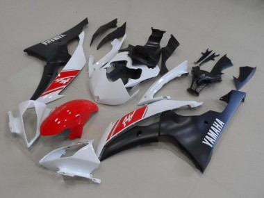 Cheap 2008-2016 Yamaha YZF R6 Motorcycle Fairing Kits - White Red Matte Black