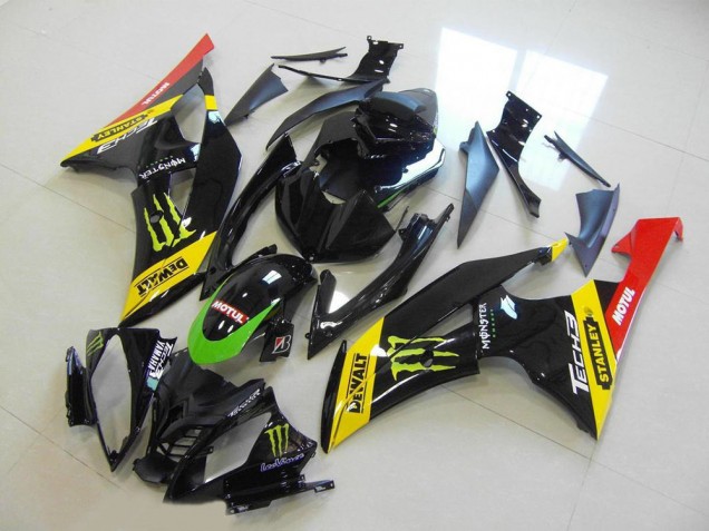 2008-2016 Yamaha YZF R6 Motorcycle Fairing - Yellow Red Glossy Black Green Monster Motul