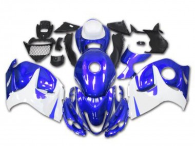 Cheap 2008-2020 Suzuki GSXR 1300 Hayabusa Motorcycle Fairings - Blue White