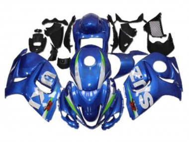 Cheap 2008-2020 Suzuki GSXR 1300 Hayabusa Motorcycle Fairings - Blue White Green