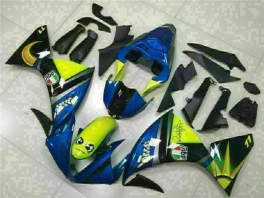 Cheap 2009-2011 Yamaha YZF R1 Motorcycle Fairings - Blue Yellow Shark