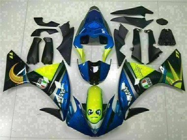 Cheap 2009-2011 Yamaha YZF R1 Motorcycle Fairings - Blue Yellow Shark