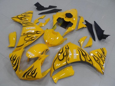 Cheap 2009-2011 Yamaha YZF R1 Motorcycle Fairings - Yellow Black Flame