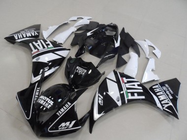Cheap 2009-2011 Yamaha YZF R1 Motorcycle Fairings - White Black Motul Fiat