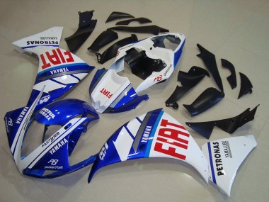 Cheap 2009-2011 Yamaha YZF R1 Motorcycle Fairings - White Blue Red Fiat