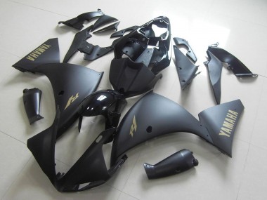 Cheap 2009-2011 Yamaha YZF R1 Motorcycle Fairings - Glossy Black Matte Black Gold Decals
