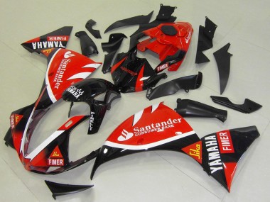 Cheap 2009-2011 Yamaha YZF R1 Motorcycle Fairings - Red Black White Santander Fimer