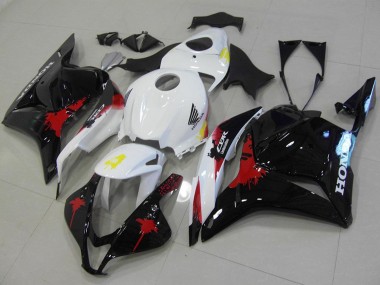 Cheap 2009-2012 Honda CBR600RR Motorcycle Fairings Kit - White Red Glossy Black