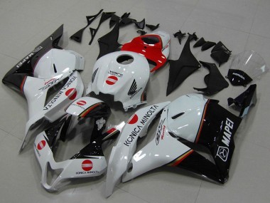 Cheap 2009-2012 Honda CBR600RR Motorcycle Fairings - White Red Glossy Black Konica Minolta