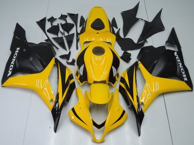 Cheap 2009-2012 Honda CBR600RR Motorcycle Fairings - Yellow Matte Black