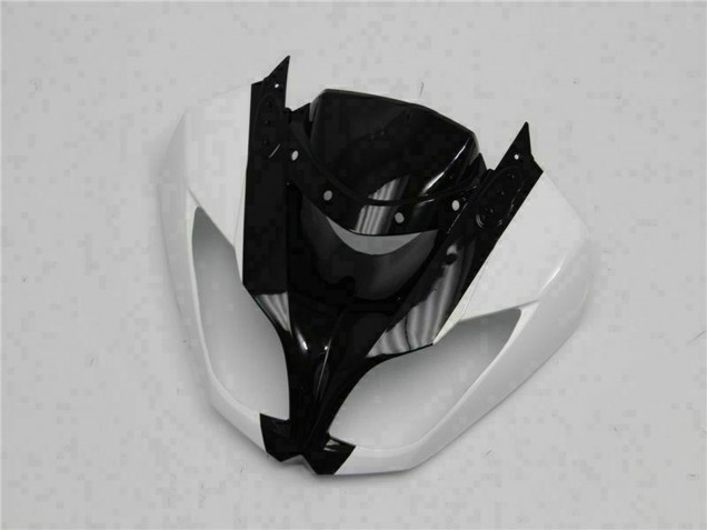 2009-2012 Kawasaki ZX6R Motorcycle Fairings - Glossy Black White