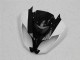 2009-2012 Kawasaki ZX6R Motorcycle Fairings - Glossy Black White