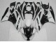 2009-2012 Kawasaki ZX6R Motorcycle Fairings - Glossy Black White