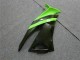 2009-2012 Kawasaki ZX6R Motorcycle Fairings - Green Glossy Black Elf Touch4 Bridgestone