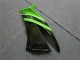 2009-2012 Kawasaki ZX6R Motorcycle Fairings - Green Glossy Black Elf Touch4 Bridgestone