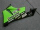 2009-2012 Kawasaki ZX6R Motorcycle Fairings - Green Glossy Black Elf Touch4 Bridgestone