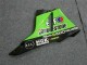 2009-2012 Kawasaki ZX6R Motorcycle Fairings - Green Glossy Black Elf Touch4 Bridgestone