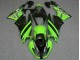 2009-2012 Kawasaki ZX6R Motorcycle Fairings - Green Glossy Black Elf Touch4 Bridgestone
