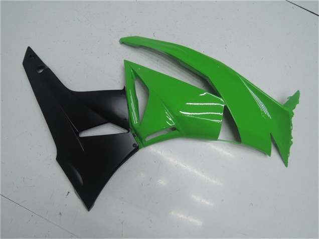2009-2012 Kawasaki ZX6R Motorcycle Fairing Kits - Green Glossy Black