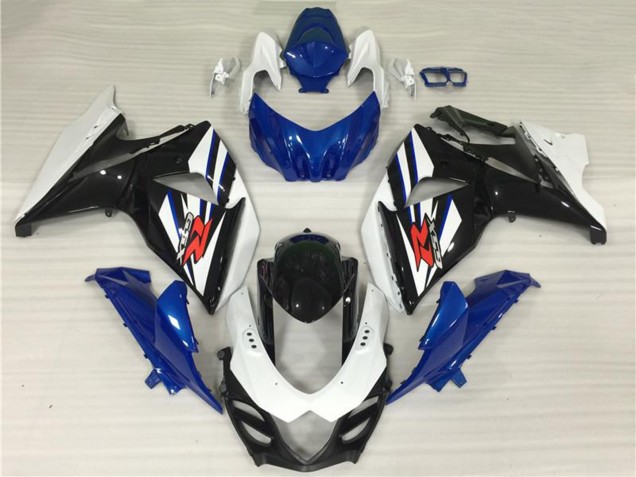 2009-2016 Suzuki GSXR 1000 Full Motorcycle Fairing Kits - White Blue Black