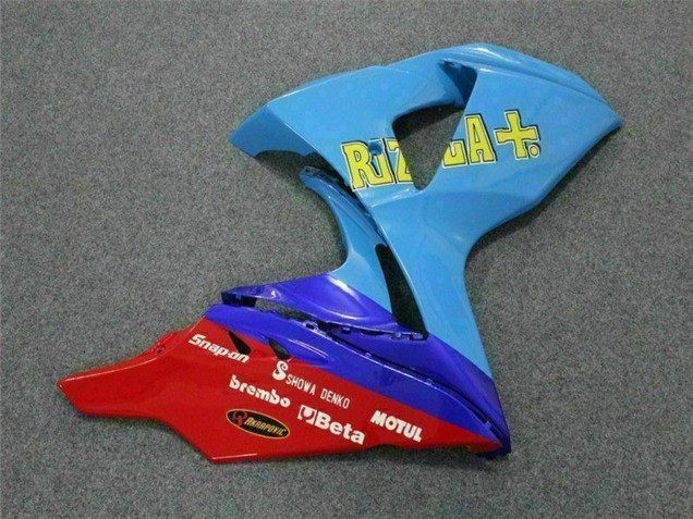 2009-2016 Suzuki GSXR 1000 Motorcycle Fairings - Blue Yellow Rizla 19 Red
