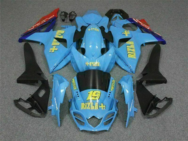 2009-2016 Suzuki GSXR 1000 Motorcycle Fairings - Blue Yellow Rizla 19 Red