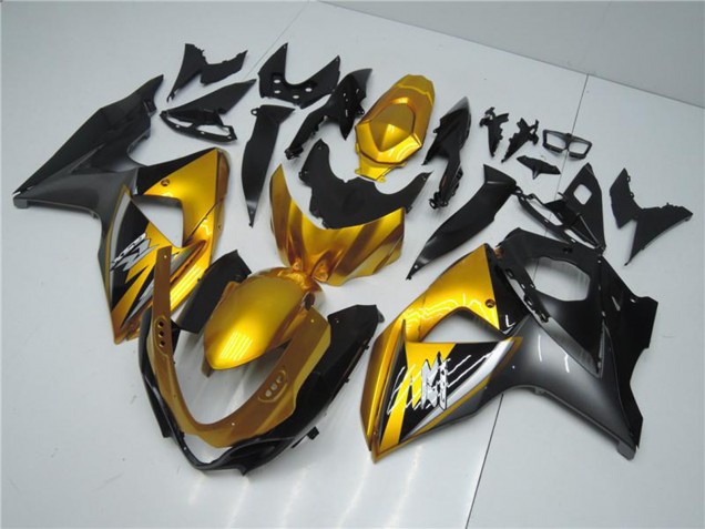 2009-2016 Suzuki GSXR 1000 Motorcycle Fairings - Gold Matte Black