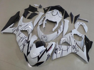 Cheap 2009-2016 Suzuki GSXR 1000 Motorcycle Fairings - White Black Corona Racing