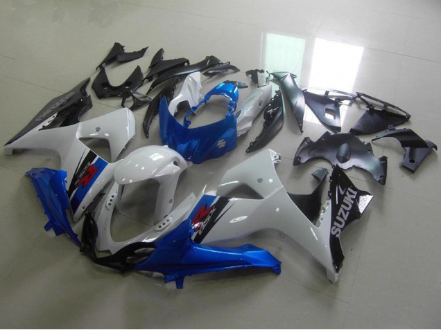2009-2016 Suzuki GSXR 1000 Motorcycle Fairings - White Blue Black OEM Style