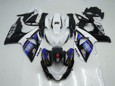 Cheap 2009-2016 Suzuki GSXR 1000 Motorcycle Fairings - White Blue Black Viru