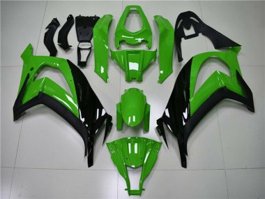 Cheap 2011-2015 Kawasaki ZX10R Motorcycle Fairing - Green Glossy Black