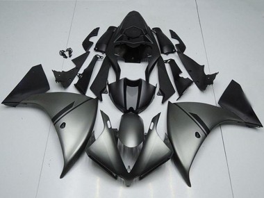 Cheap 2012-2014 Yamaha YZF R1 Motorcycle Fairings - Matte Grey Matte Black