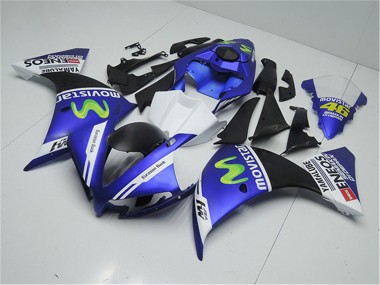 Cheap 2012-2014 Yamaha YZF R1 Motorcycle Fairings - Blue White Black Green MoviStar Yamalube ENEOS