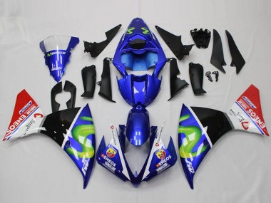 Cheap 2012-2014 Yamaha YZF R1 Motorcycle Fairings - Blue White Red Glossy Black Green ENEOS Yamalube