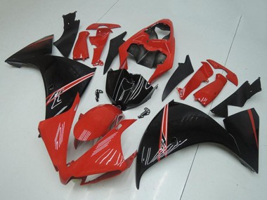 Cheap 2012-2014 Yamaha YZF R1 Motorcycle Fairings - Red Glossy Black