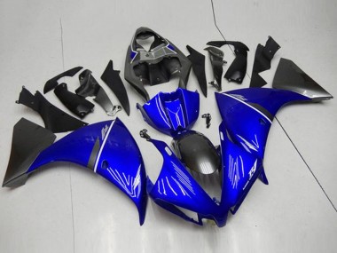 Cheap 2012-2014 Yamaha YZF R1 Motorcycle Fairings - Blue White Glossy Black