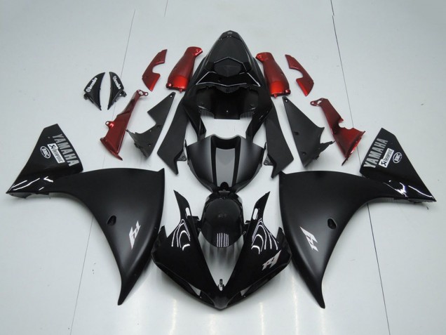 2012-2014 Yamaha YZF R1 Motorcycle Fairings - Glossy Black Matte Black Red