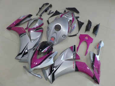 Cheap 2012-2016 Honda CBR1000RR Motorcycle Fairings - Silver Pink Glossy Black